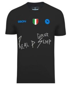 maglia Napoli Geolier Nera Real p Sempr